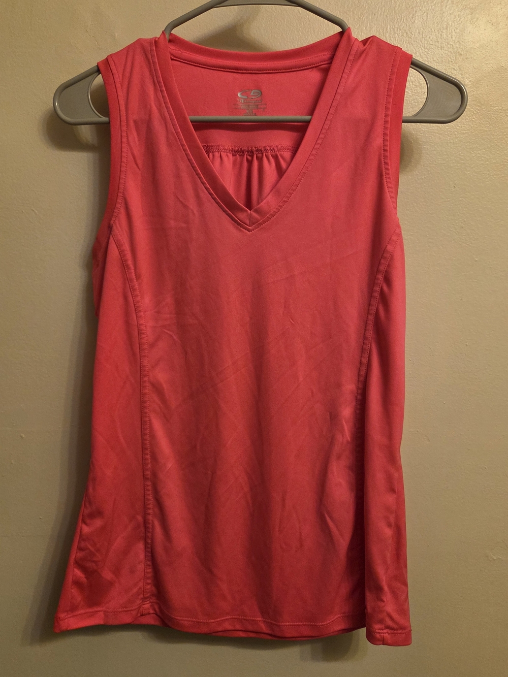 C9 Champion Pink V-Neck Activewear Tank Top Women's Medium M Loose Fit Yoga Gym
